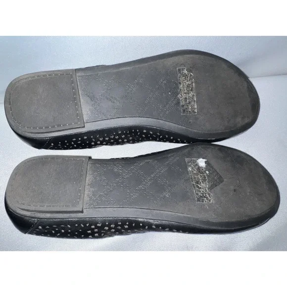 Vionic Shoes Women's Size 8.5M Black Leather Robyn Perforated Ballet Flats - Picture 9 of 9